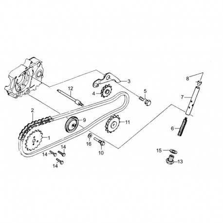 Śruba dźwigienki napinacza rozrządu pitbike 120 MRF MRF120-04-5 Części silnika MRF 120 - 2