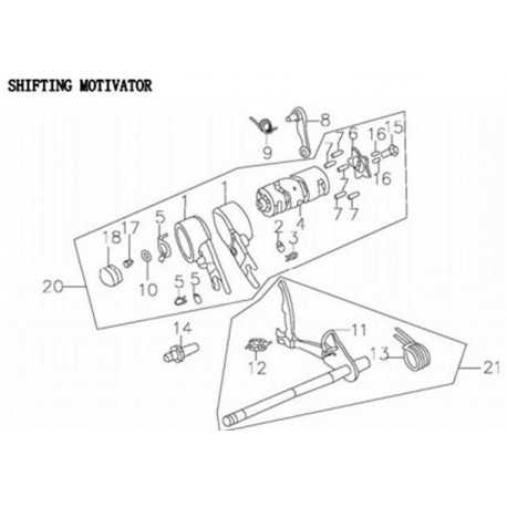 Śruba sprężyny kosy zmiany biegów pitbike 140 MRF MRF140-10-14 Części silnika MRF 140 - 2