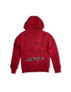 Bluza z kapturem rozpinana czerwona senior MRF MRF17-63-006 BLUZY - 1 2