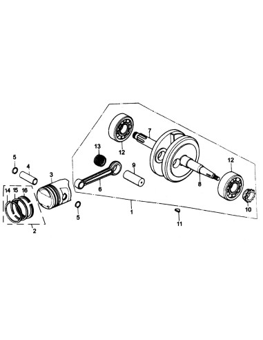 Wał korbowy pitbike 120 MRF MRF120-10-1 Części silnika MRF 120 - 4