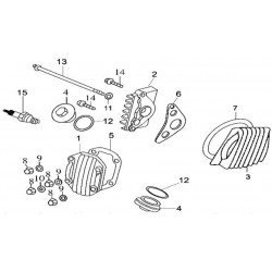 Uszczelka pod lewa pokrywę głowicy pitbike 120 MRF MRF120-01-7 Części silnika MRF 120 - 1 2