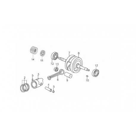Połówka wału korbowego lewa pitbike 140 MRF MRF140-06-8 Części silnika MRF 140 - 1