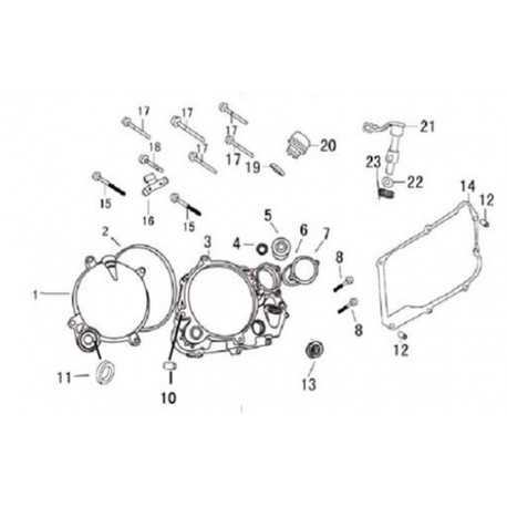 Wałek wysprzęglika MRF170 MRF170-07-21 Części silnika MRF 170 - 2