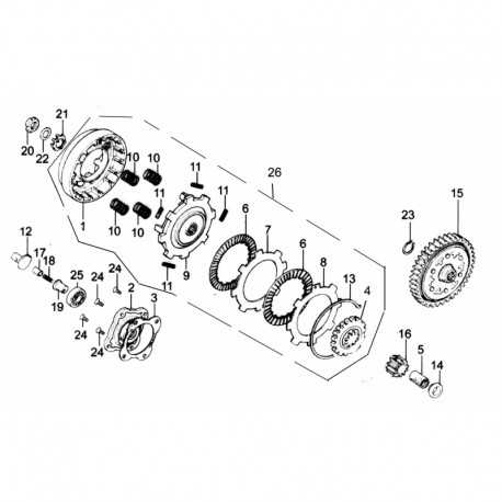 Zębatka kosza sprzęgłowego pitbike 120 MRF MRF120-07-15 Części silnika MRF 120 - 2