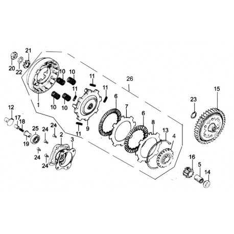 Zabezpieczenie nakrętki sprzęgła pitbike 120 MRF MRF120-07-21 Części silnika MRF 120 - 3