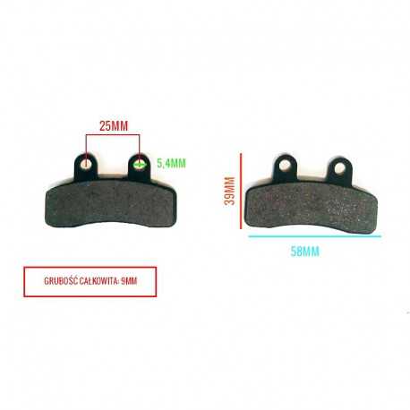 Klocki hamulcowe - przód małe pitbike MRF MRF26-71-004 Klocki hamulcowe - 2