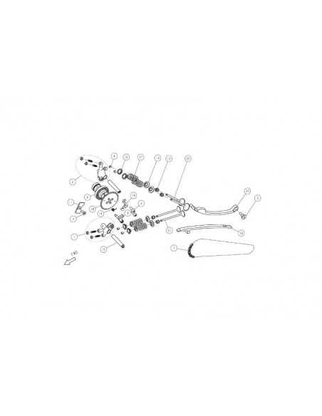 Łańcuszek rozrządu pitbike Daytona 86391 Części silnika Daytona - 2