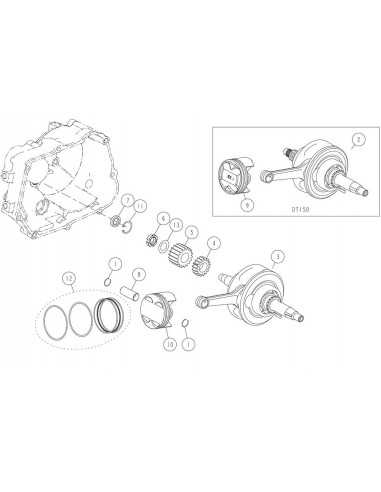 Tłok pitbike 190 Daytona 86621 Części silnika Daytona - 2