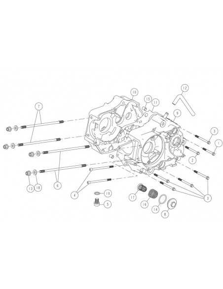 Uszczelka kartera pitbike Daytona 86438 Części silnika Daytona - 2
