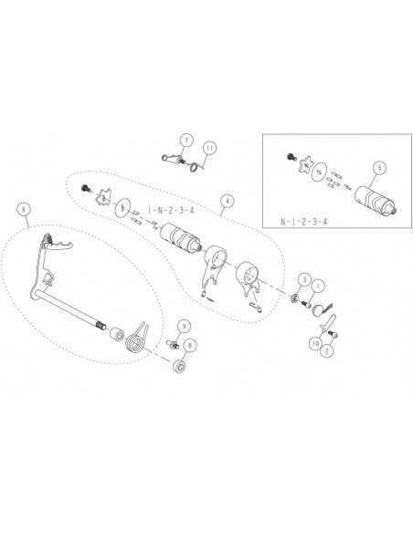 Wałek krzywkowy do skrzyni biegów pitbike Daytona 86421 Części silnika Daytona - 2