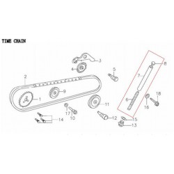 Napinacz rozrządu pitbike 140 MRF MRF140-04-6/7/8 Elementy rozrządu MRF140 - 1 2