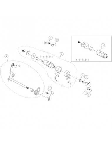 Śruba wałka krzywkowego M6 pitbike Daytona 86449 Części silnika Daytona - 2