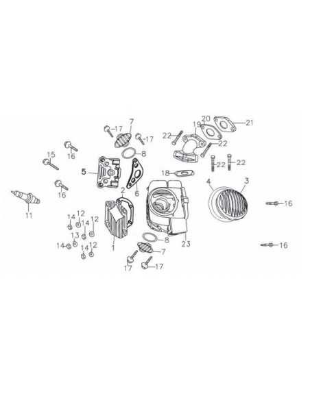 Śruba króciec/głowica pitbike 140 MRF MRF140-02-22 Części silnika MRF 140 - 2