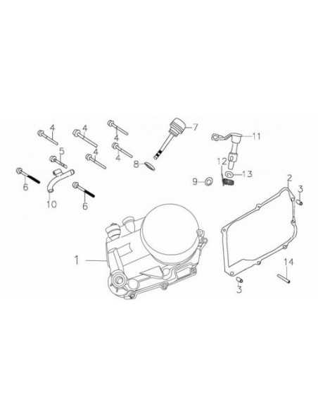 Śruba pokrywy silnika prawej mod1 pitbike 140 MRF MRF140-07-4 Części silnika MRF 140 - 3